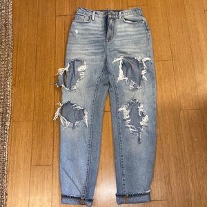 BDG mom high rise distressed jeans